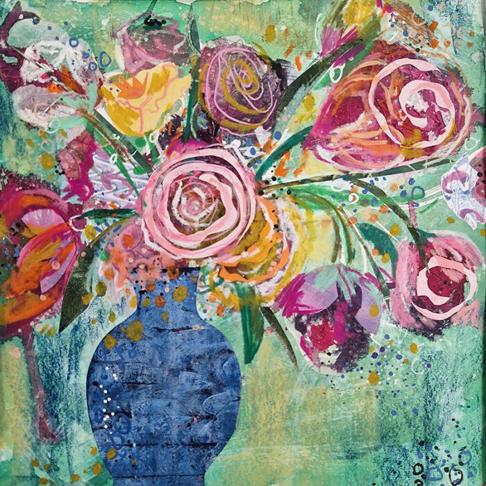 Mixed Media Florals Workshop Friday Morning 4 April 2025